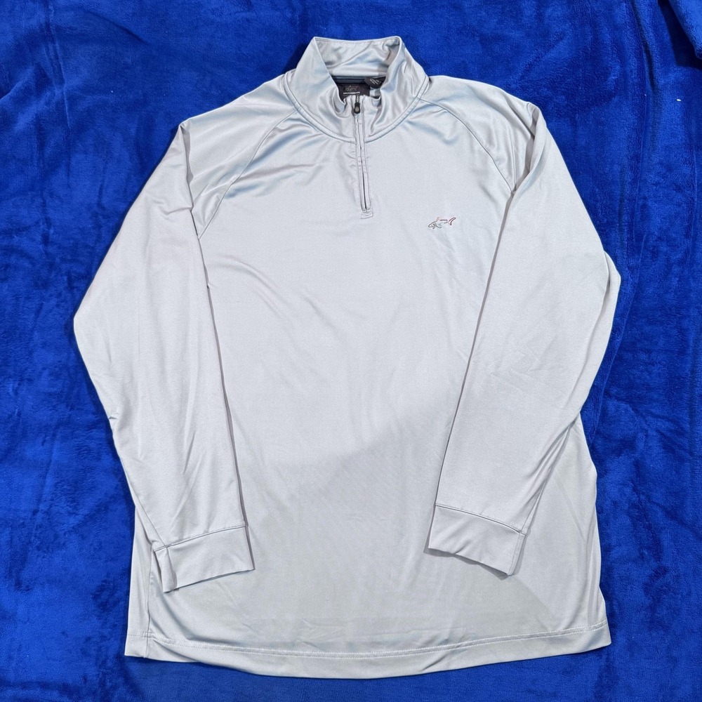Greg Norman Pullover‎ Mens XL Golf Quarter Zip Performance Stretch Shark